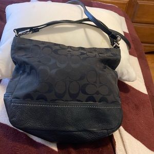 Black coach cross body handbag